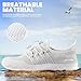 SEEKWAY Mens Womens Water Shoes Quick Dry Non-Slip Barefoot Lightweight Beach Pool River Sailing Walking AE051 White