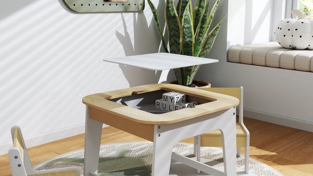 Amazon.com: Costzon Kids Table and Chair Set, 3-in-1 Wooden Amazon.com: Costzon Kids Table and Chair Set, 3-in-1 Wooden