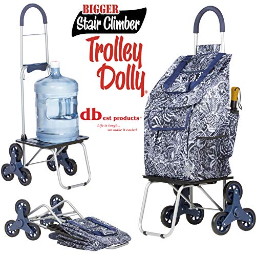 dbest products Stair Climber Bigger Trolley Dolly Shopping Cart, Victorian Shopping Grocery Foldable