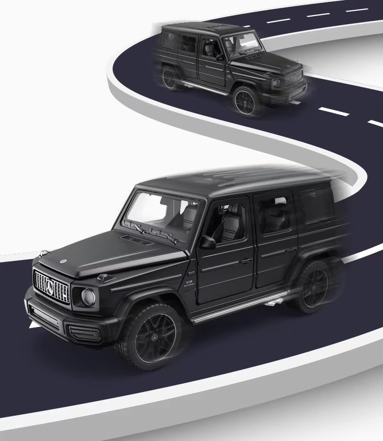 Image of Diecast Mercedes AMG G63 G-Wagon Toy Car - 1:32 Scale Alloy Car with Light & Sound, Pull-Back Off-Road SUV Toy for Kids Collectors, Gift for Boys & Enthusiasts (Color As Per Stock)