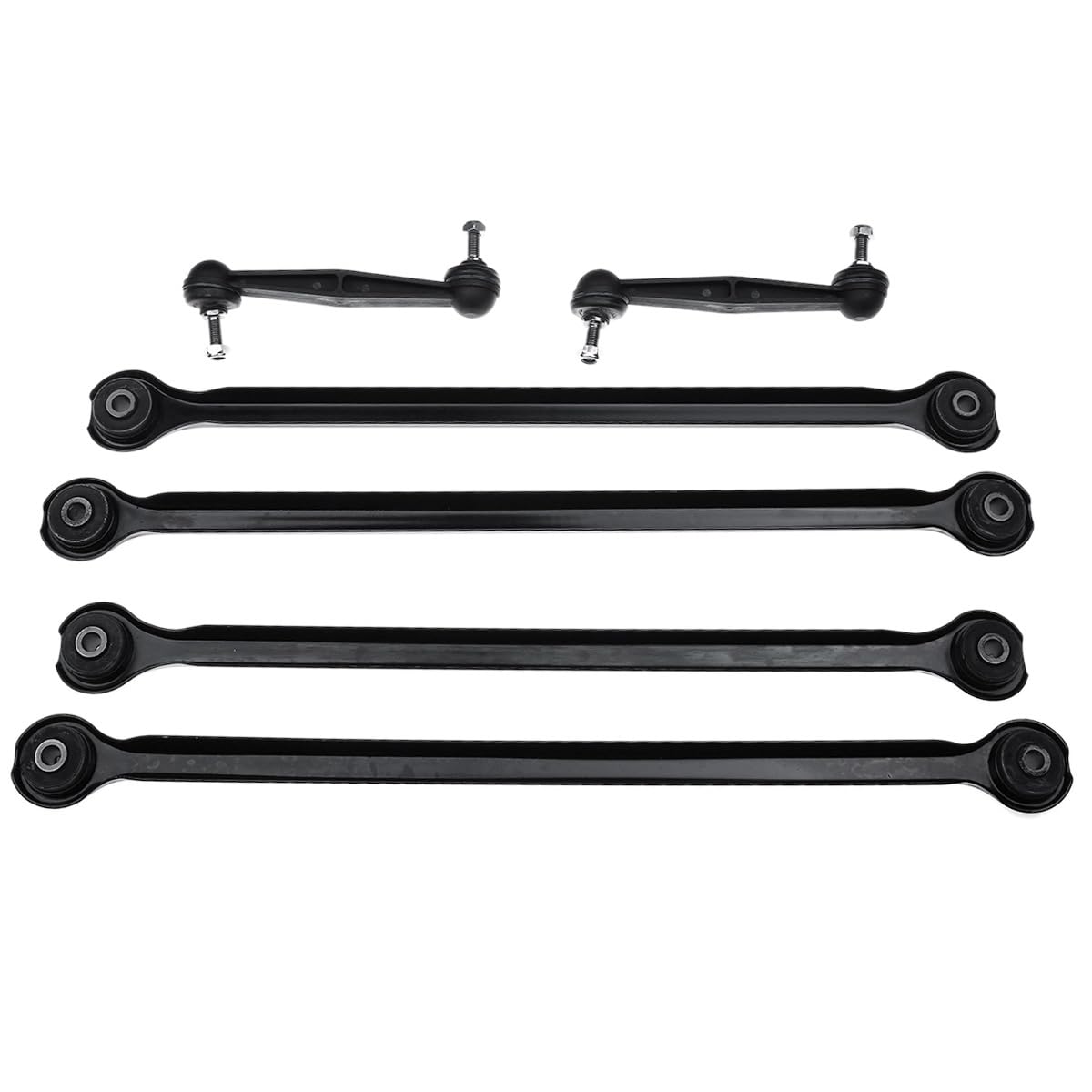 Frankberg 4 bras de suspension + 2 biellettes de barre stabilisatrice | arrière, gauche, droite, ci-dessous, 46802682; Compatible avec: 147 937, 156 932, GT 937, 156 Sportwagon 932