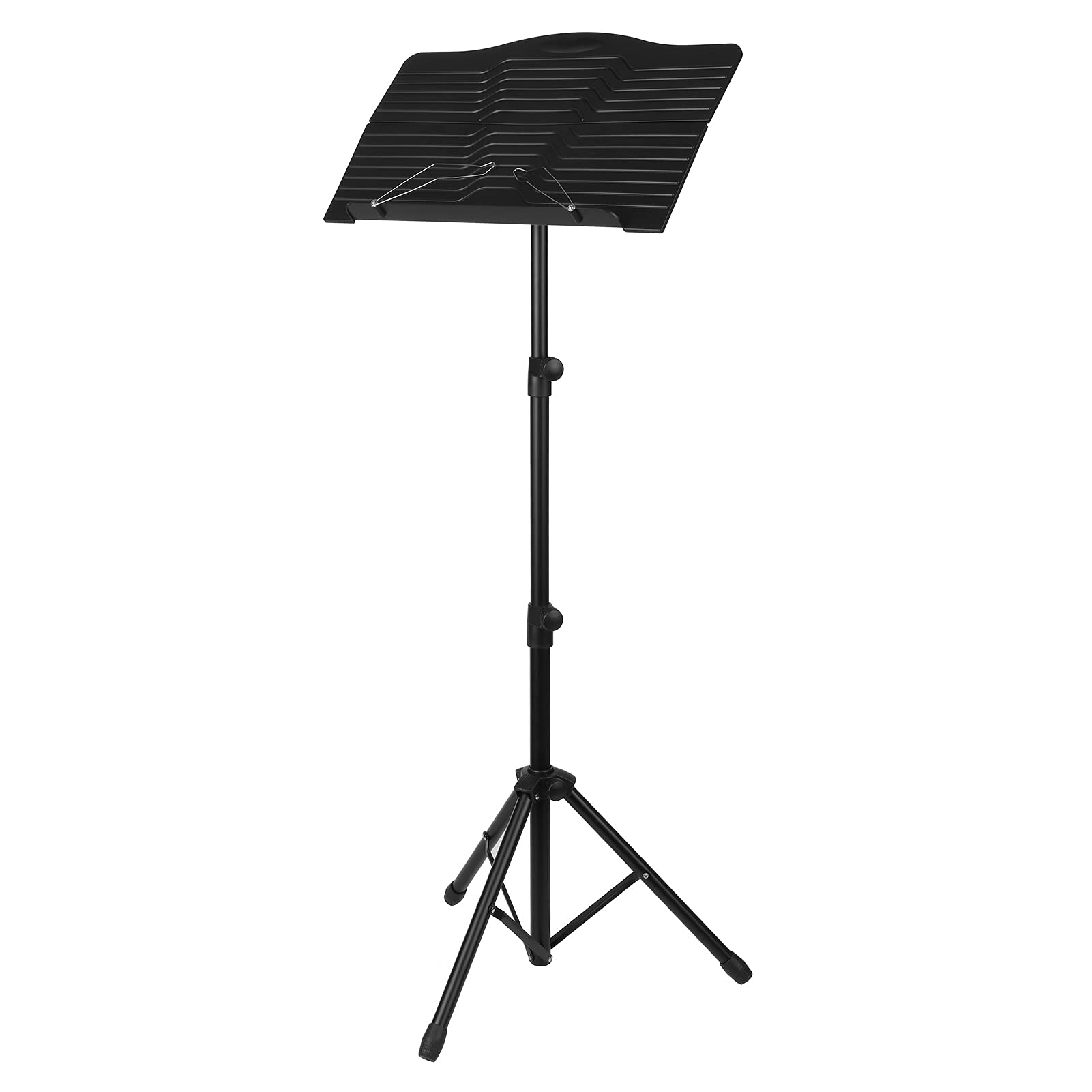 TUNYIN Nifty Portable Sheet Music Stand Folding Music Book Stand with Clip Carry Bag for Guitar Violin Viola Ukelele (Black) -Layfoo