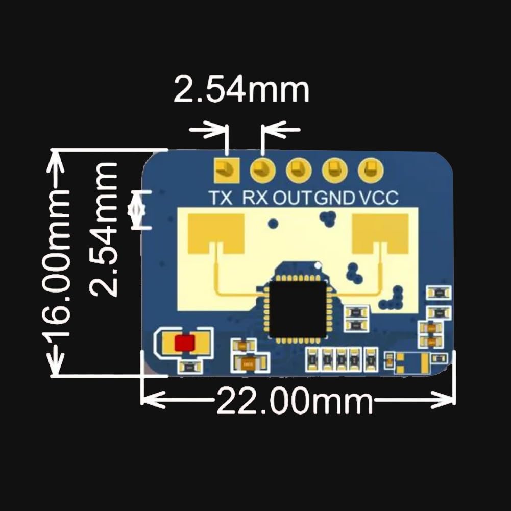 LD2410C Human Presence Sensor Radar 24G Millimeterwellen-Bewegungserkennungsmodul Radar FMCW DC5V Einfach zu bedienen