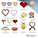PinMart Enamel Lapel Pin Cute Love Bee Valentine's Day Heart - 5 Pack