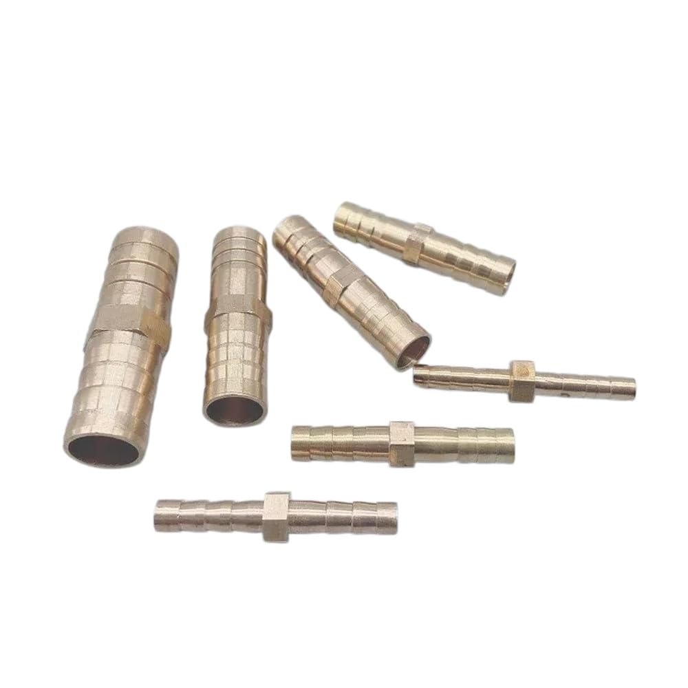 Raccord droit en laiton pour tuyau d'arrosage, embouts cannelés égaux, diamètres 4 mm, 6 mm, 8 mm, 10 mm, 12 mm, 14 mm et 19 mm, adaptateur/coupleur c