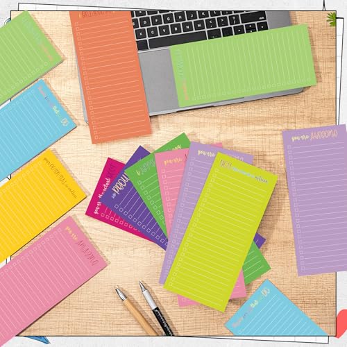 Image of Censen 10 Pack 500 Sheets to Do List Notes Daily Checklist Notepad with 50 Sheets Undated Memo Pad Color Block Shopping List Weekly Plan Notepad Organizer Planners(Colorful,Motivation Words)