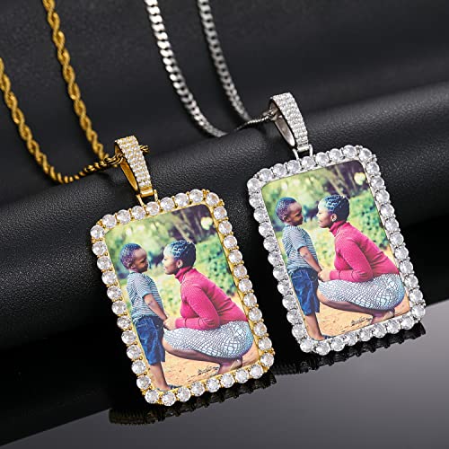 TUHE Personalized Picture Pendant Necklace Custom Pendant Necklace Customized Memory Photo Pendants Picture Chains For Men Women4