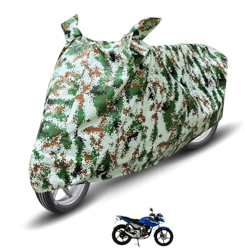 Image of Auto Hub Waterproof Bike Cover Compatible with Bajaj XCD 135 Dustproof, UV Protection Two Wheeler Bike XCD 135 Cover - Forest