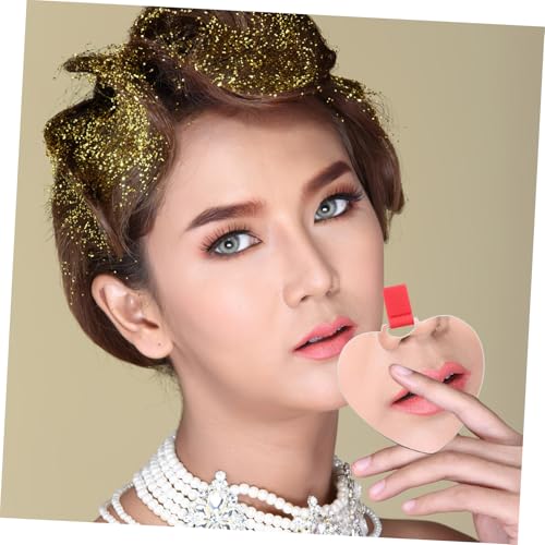 Espejo compacto de maquillaje en forma de corazón 2 piezas miniatura 6