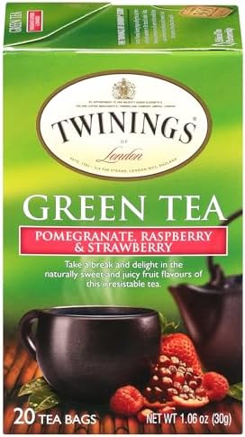 Twinings Tea Green Pomegranate, Raspberry, Strawberry, 20 ct