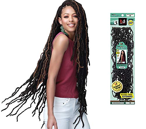 Bobbi Boss Synthetic Crochet Braid Nu Locs 36 2X (4-Pack, 1B) #TOP1