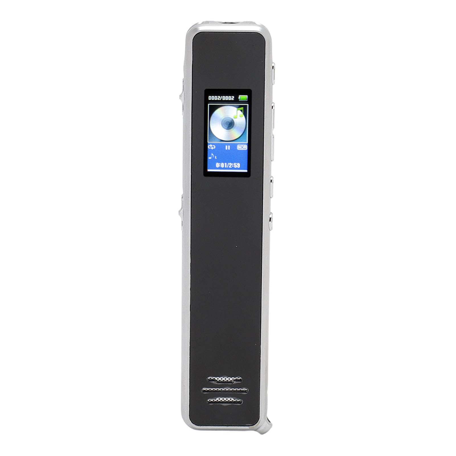 Grabadora de Voz, Dispositivo de Grabación de Sonido Activado por Voz con Reducción de Ruido HD de Aleación de Zinc con Libro Electrónico para Entrevistas para Clases (16G)