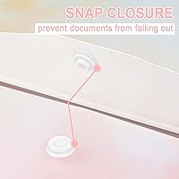 Vista 5 de 8.5x5.5 Binder Pockets, Poly Mini Binder Pocket 5.5 x 8.5 inches, 7-Hole Punched - 12 Pack