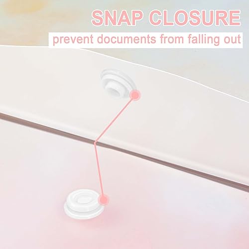 Miniatura 5 de Bolsillos para carpeta de 8.5 x 5.5 pulgadas, mini bolsillo de polietileno para carpetas de 5.5 x 8.5 pulgadas, 7 agujeros perforados, paquete de 12