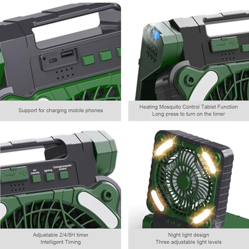 Portable-Solar-Fan-5200mAh-Rechargeable-Solar-Powered-Camping-Fan-with-LED-Lantern-4-Speeds-Powerful-Wind-Battery-Fan-with-3-Timer-PowerBank-for-Tent-Fishing-Travel-Worksite-Style-A