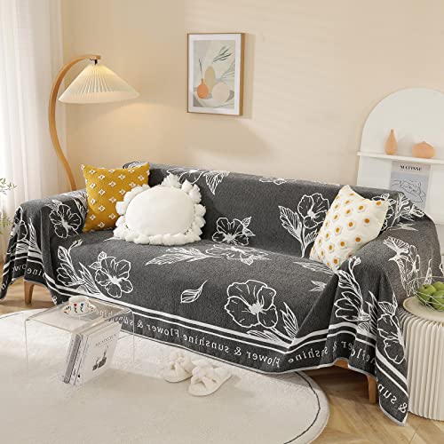 Stacypik Vintage Floral Sofa Cover For Dogs Kids,Reversible Sectional Couch Covers For 2 Cushion Pets Protector For Loveseat Chair Living Room Useful Slip Cover Sofa Throw Cover Home Decor-71X118In #TOP2