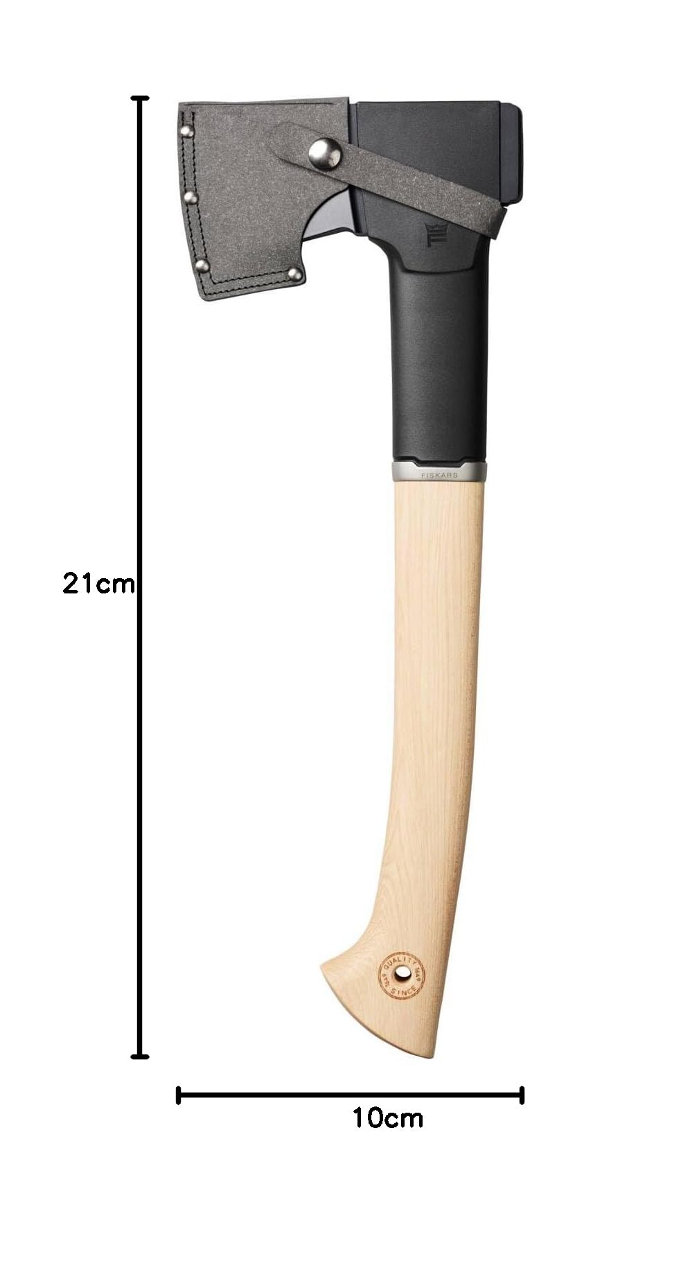 Fiskars Fourreau de hache, Fourreau en cuir pour haches Fiskars (N10, N12, X10, X11, A10 et A11), cuir recyclé, gris, S, 1057532