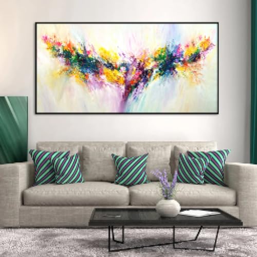 Peinture imprime moderne style graffiti abstrait pour une ambiance de salon chaleureuse