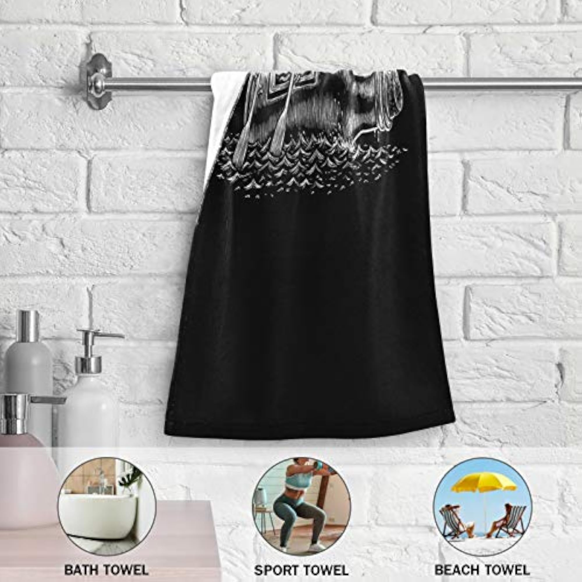 Alcoholic Sea Voyage Skeletons Sailors Float on a Bottle Face Towel Set