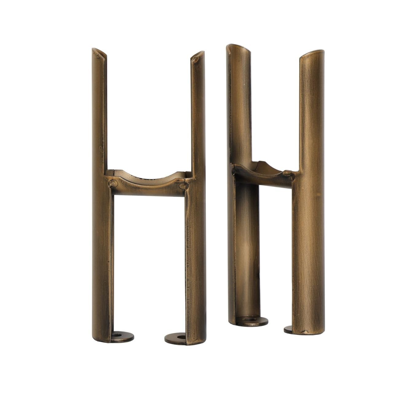Go Bathrooms Clover Antique Brass Double Radiator Feet for Floor Mounted Radiators