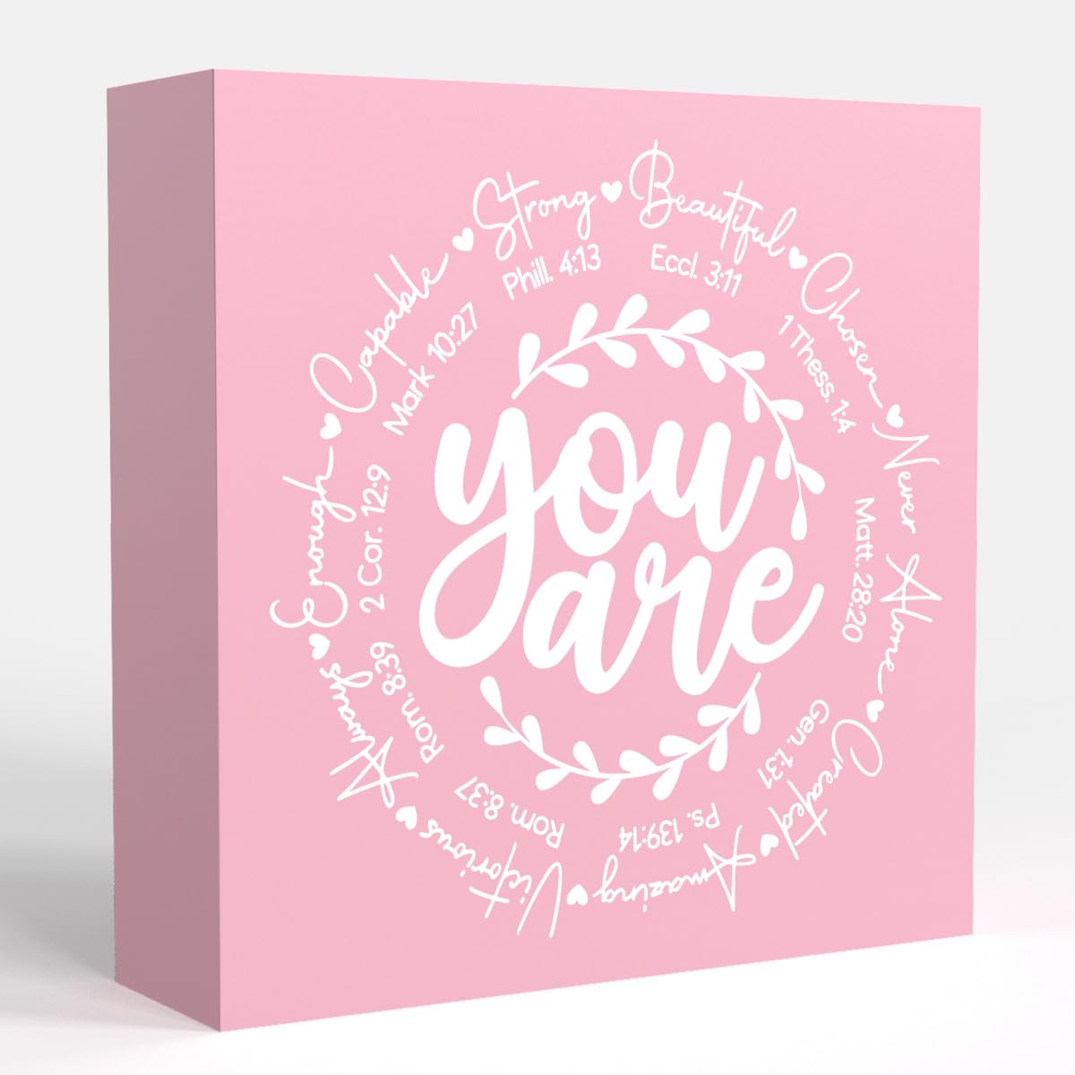 Christian Decor, Religious Gifts for Women, Scripture Wall Art, Bible Verse Wall Decor,Jesus Decor, Wooden Box Sign for Home Farmhouse Office Living