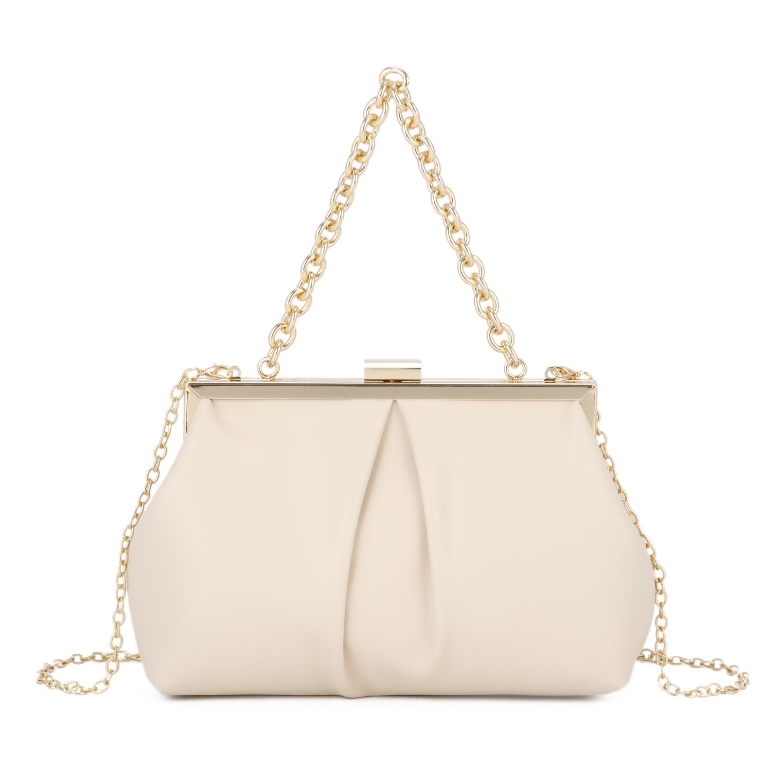 Borsa da sera increspata da donna, pochette plissettata per matrimoni, feste formali