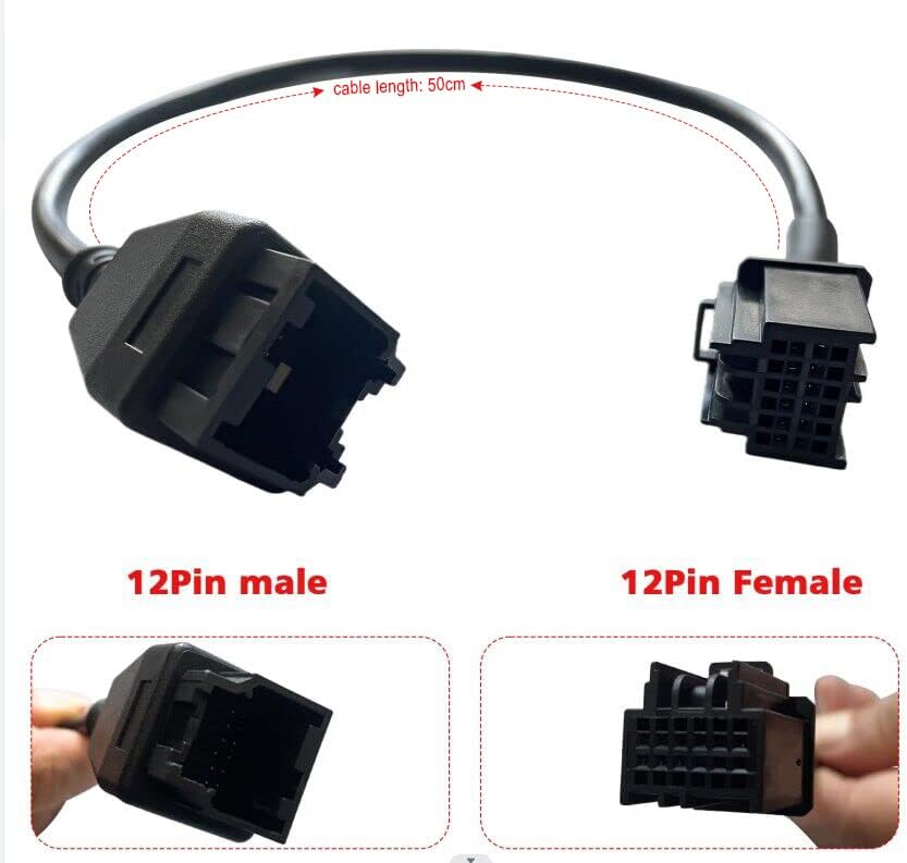 Miniatura 4 de AMHTDOL obd2 Cable adaptador de extensión 12 8 para vehículo Chrysler, compatible con Gladiator 2020+Wrangler 2018+Ram 1500 2019+RAM TRX 2021+,