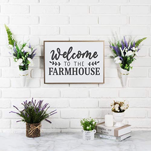 J Jackcube Design Ceramic Hanging Planter Wall Planters Set Of 2 Modern Flower Plant Pots For Succulent Herb Air Plant Floating Vase Home Office Decor Gift Wall Decor- Mk638A #TOP1