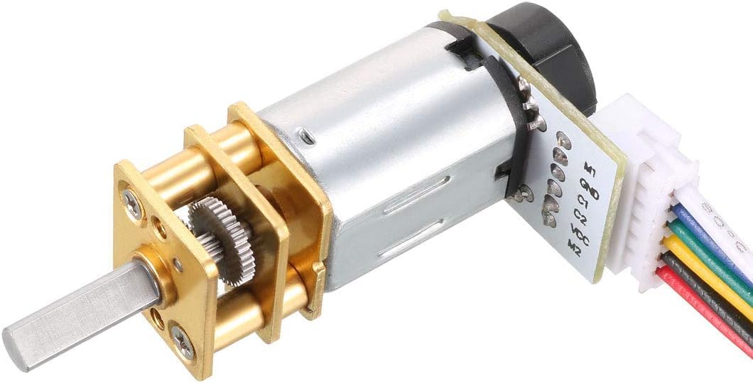 REES52 GA12-N20 6V 150RPM DC Gear Motor with Encoder Speed Velocity Measurement for Mini Car Balance Motor Encoder DIY