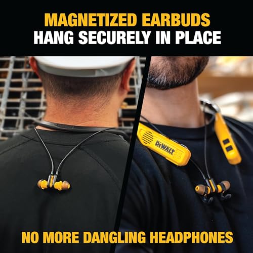 Dewalt DXMA1902093 2-In-1 Neckband Bluetooth Headphones W/Built-In Speakers thumb #8