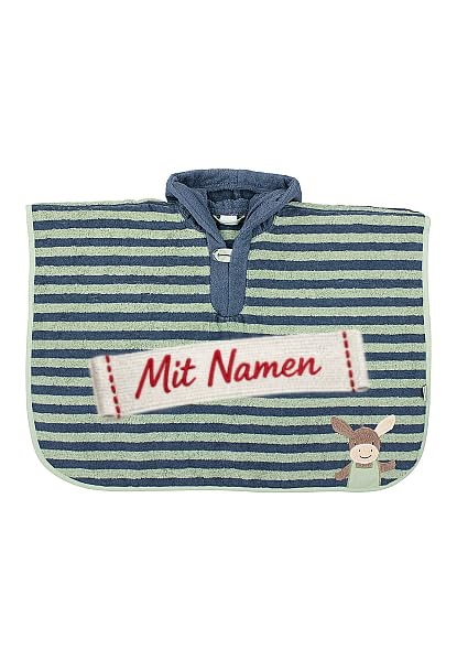my-mosaik Sterntaler Baby-und Kinder Badeponcho 100% Baumwolle mit Namen bestickt/Personalisiert