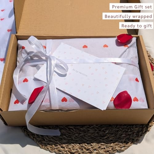Image of Be My Valentine Gift Set - Luxury Stationery Kit, Guided Hardbound Journal, TJute Bag, Stickers, Gratitude Card, Bookmark, bamboo pen - Curated for Stationery Lovers