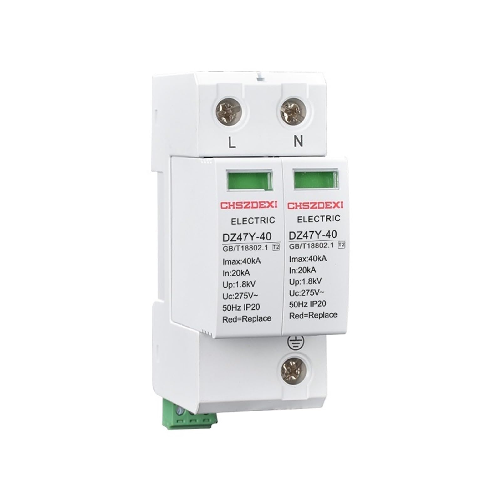 NVSFZGIYG Remote Communication Port Surge Protector 2P3P4P Contact Secondary Lightning Arrester Signal Interface T2(2P-40KA)