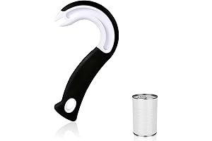 Swift and Safe: Easy Open Ring Pull Can/Bottle Opener with J-Hook for Effortless Jar/Lid Lifting