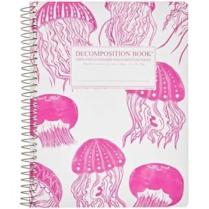 Decomposition Jellyfish College Ruled Spiral Notebook – 9.75 x 7.5 Journal with 160 Lined Pages – 100% Recycled Paper – Cute Notebooks for School Supplies, Home & Office – Made in USA
