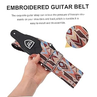 FAVOMOTO 1Pc Brodé Sangle De Guitare Guitare Accessoires Rétro Sangles De Guitare Guitare Épaule Ceinture Basse Accessoires Guitare Électrique Accessoires Ukulélé Accessoires Élégant - Les Beatles, Paul McCartney, John Lennon, RIngo Starr, George Harrison FAVOMOTO 1Pc Brodé Sangle De Guitare Guitare Accessoires Rétro Sangles De Guitare Guitare Épaule Ceinture Basse Accessoires Guitare Électrique Accessoires Ukulélé Accessoires Élégant – Image 4