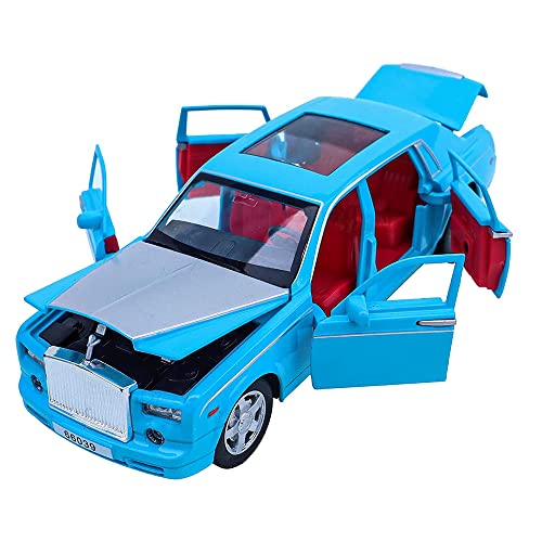 Image of DEUSON ECOM 1:32 Diecast Metal Car Model Phantom Toy Car for Kids Sound and Light Pull Back, Multi Color