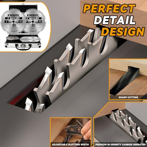 Image of 8-Inch 42 Tooth Stack Dado Set with 5 /8-Inch Arbor