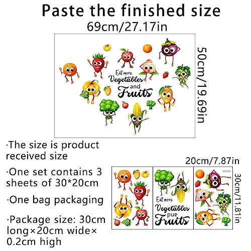 Vinilos Decorativos Frutas y Verduras Cartoon 3 Unidades miniatura 7