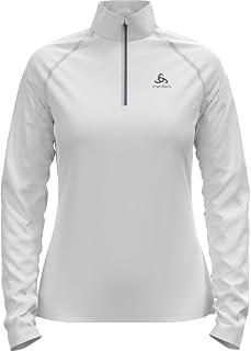 ODLO Women's Besso 1/2 Zip Midlayer, Gray, S