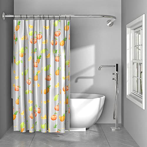 Shower Curtain Rod, Corner Shower Curtain Rod 29.5"X 66.9"/29.5"X 47.2" Adjustable Shower Curtain Rod L Shaped With 12 Shower Curtain Rings For Bathroom, Bathtub #TOP3