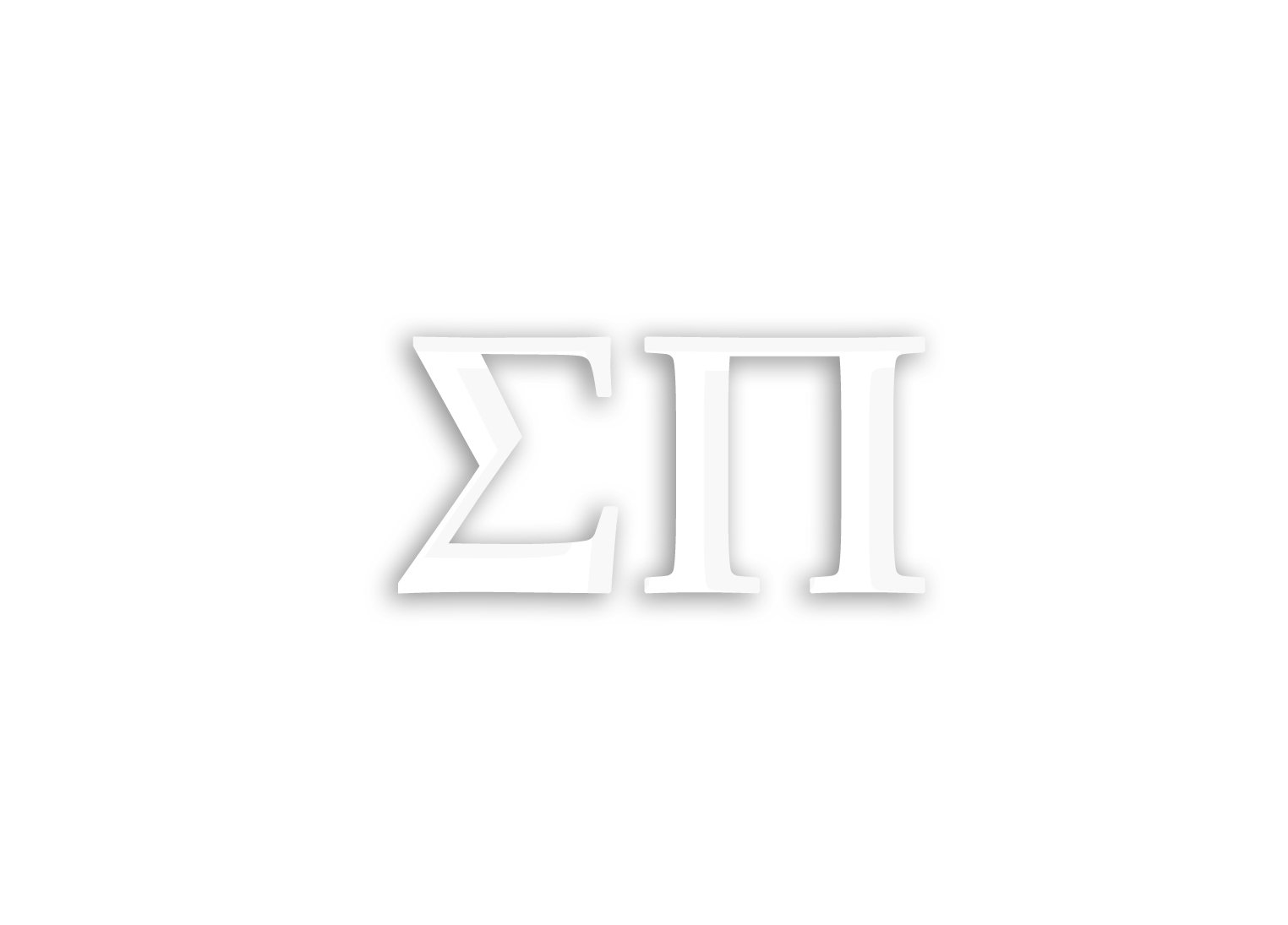 Calcomanía para ventana Sigma Pi de 6x3 pulgadas color blanco autoadhesiva
