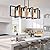Alynzee Kitchen Island Lighting, 4-Light Dining Room Light Fixture, Black Farmhouse Pendant Light with Wood Frame, Rectangular, 51.4x31.5x9.5 inches, 9.03 lbs