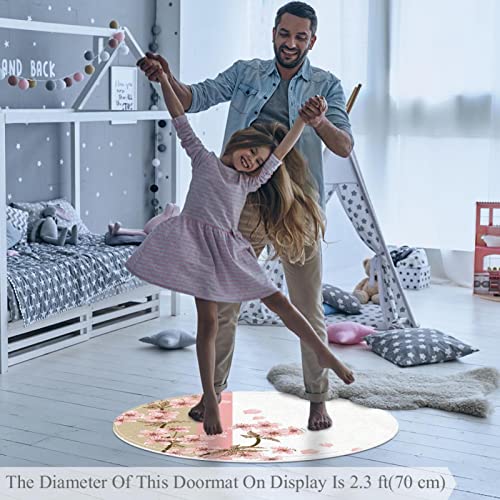 Tapis fleur de cerisier lavable pour protéger le sol de la buanderie - 3