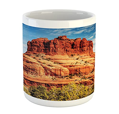 Kaffee Tasse Berühmter Bell Rock Und Courthouse Butte In Der Wüste Von Sedona, Arizona, Usa Mug Einzigartiges Kaffeebecher Kratzfest Coffee Mug Für Kakao Tee Milch 330Ml