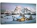 Canvashop Quadri Moderni Montagna 100x50 cm Quadro su tela canvas Stampe da parete Dolomiti Alpe di Siusi Inverno neve arredo casa arredamento soggiorno