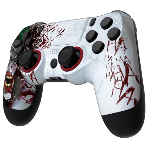 eXtremeRate Carcasa Delantera Compatible con ps4 Control Accesorios Panel Frontal Touchpad Placa Funda Portectora Compatible con ps4 Slim Pro JDM-040/050/055 Control No Incluido(Payaso JAJAJA) - imagen 7