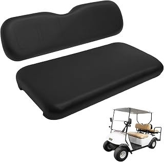 Golf Cart Seat for Club Car EZGO TXT 1994-2013, Golf Cart Front Seat Cuhsion Replacement, Comfortable Backrest & Bottom Seat Kit, Factory Style, Black