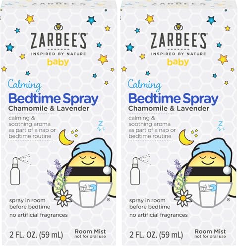 Image of Zarbee's Baby Sleep Spray; Calming Bedtime Spray with Natural Lavender and Chamomile to Help Infant Nighttime Routine; 2oz Bottle (Pack of 2)