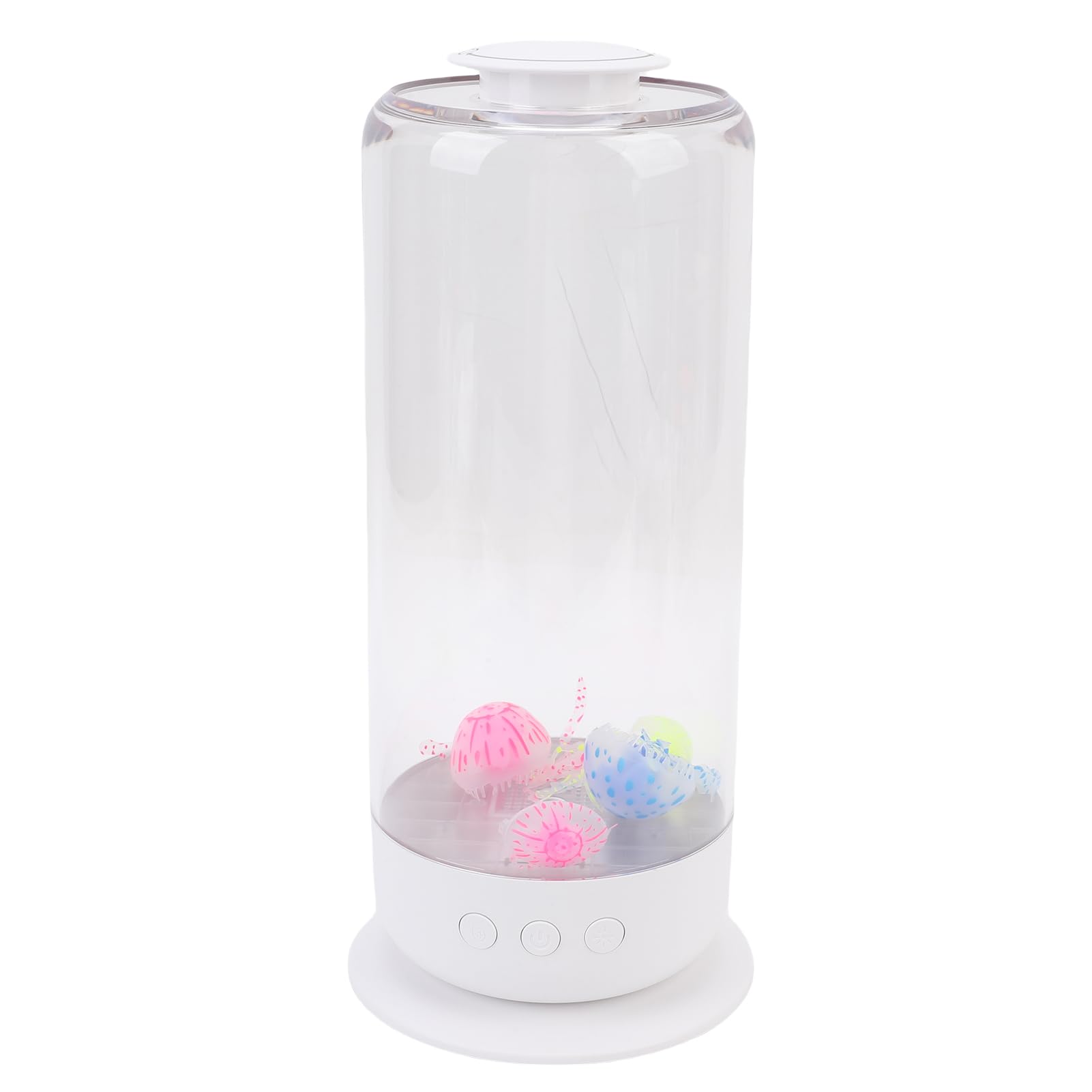 Asixxsix Lampa Meduzowa, 3 Prędkości Przepływu Wody 7 Kolorów LED Cichy, Bezszczotkowy Silnik Lampa Akwariowa z lampką nocną do Wystroju Sypialni w Biurze Domowym (WHITE) (WHITE)